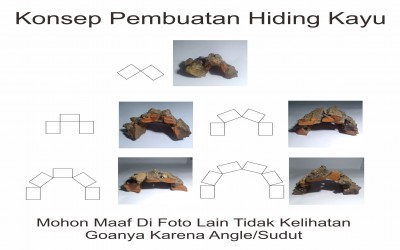 Hiding Cave Kayu Kode  E 25000 UNTUK PEMELIHARAAN TARANTULA, REPTIL, SERANGGA, DLL